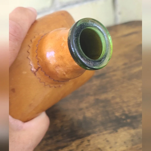 Vintage Leather Wrapped Decanter - Picture 7 of 8